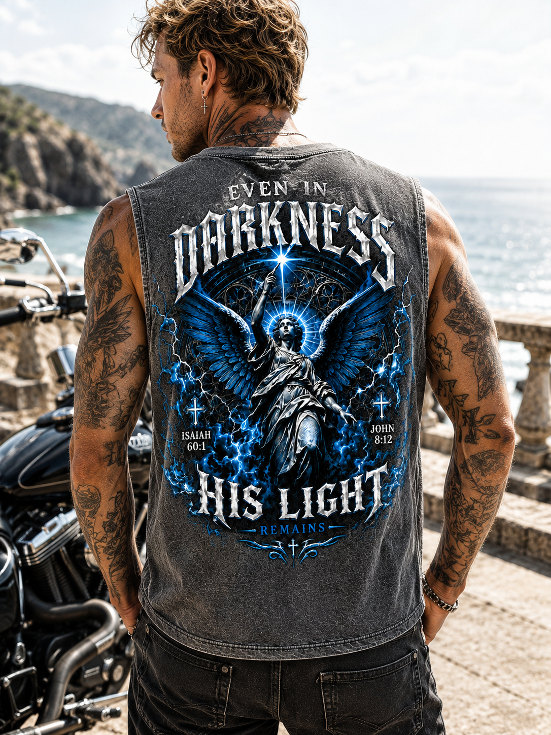 Even in Darkness – Gothic Angel Washed Tee