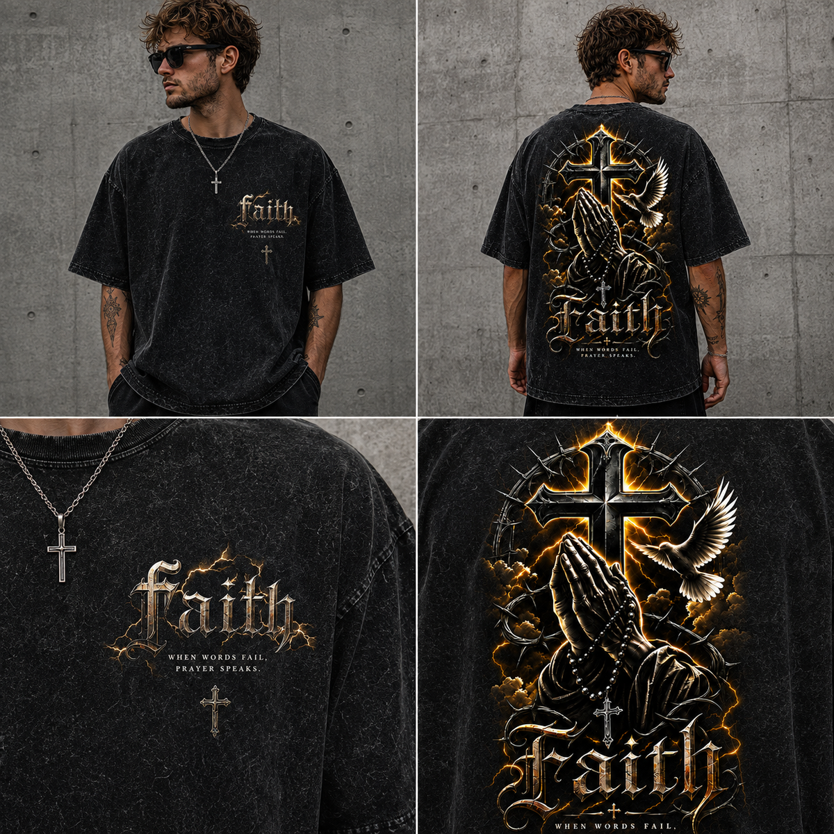 Faith Over Fear Vintage Graphic Tee