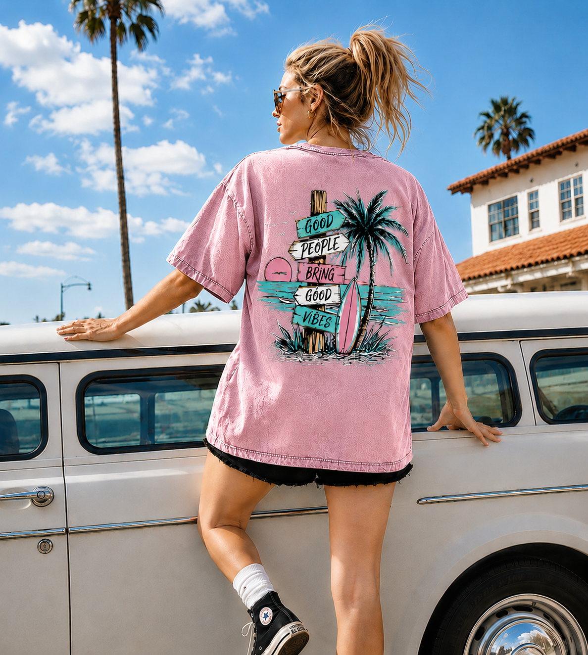 GOOD VIBES WASHED TEE