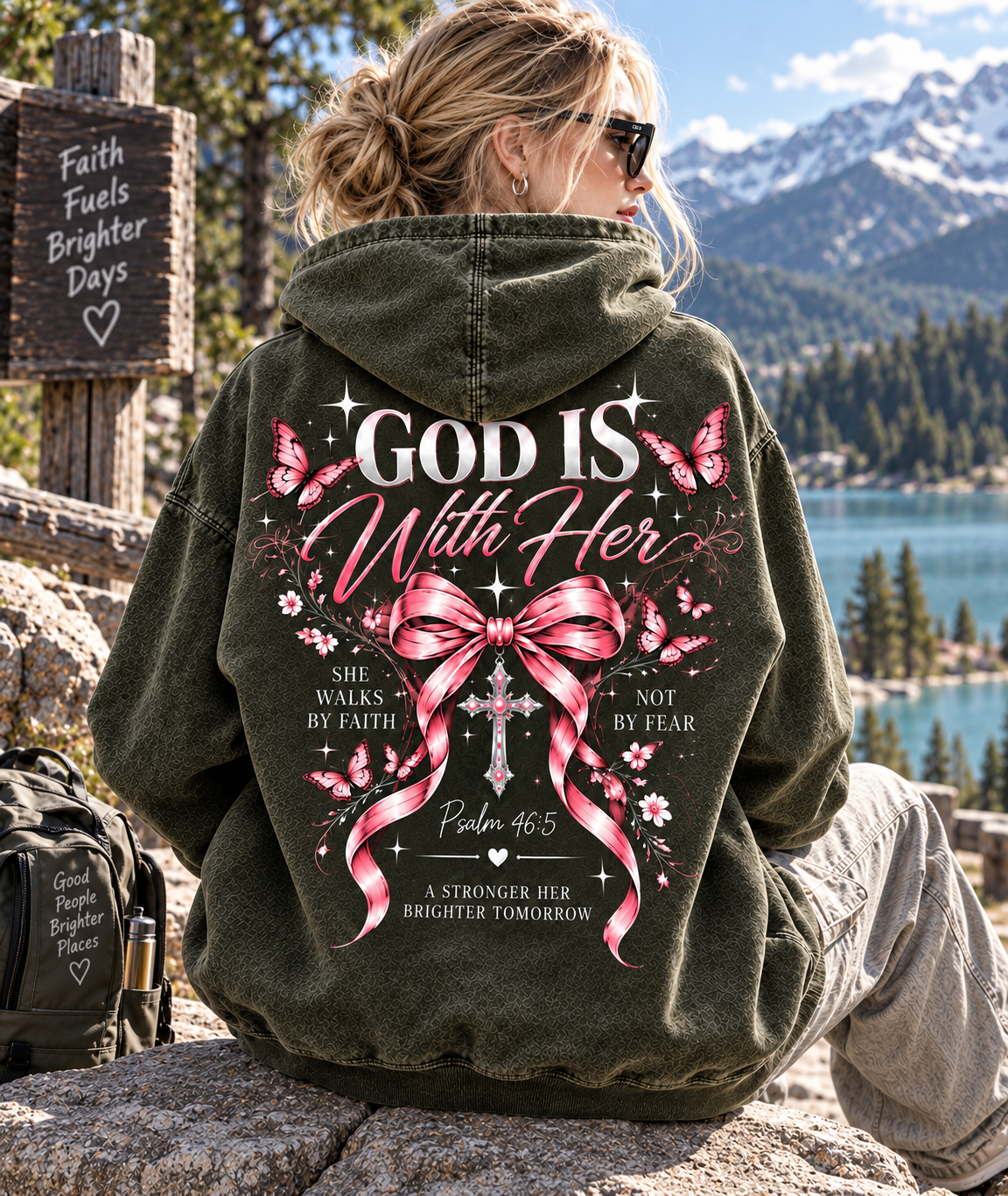 GOD Is With Her – Faith & Grace Hoodie