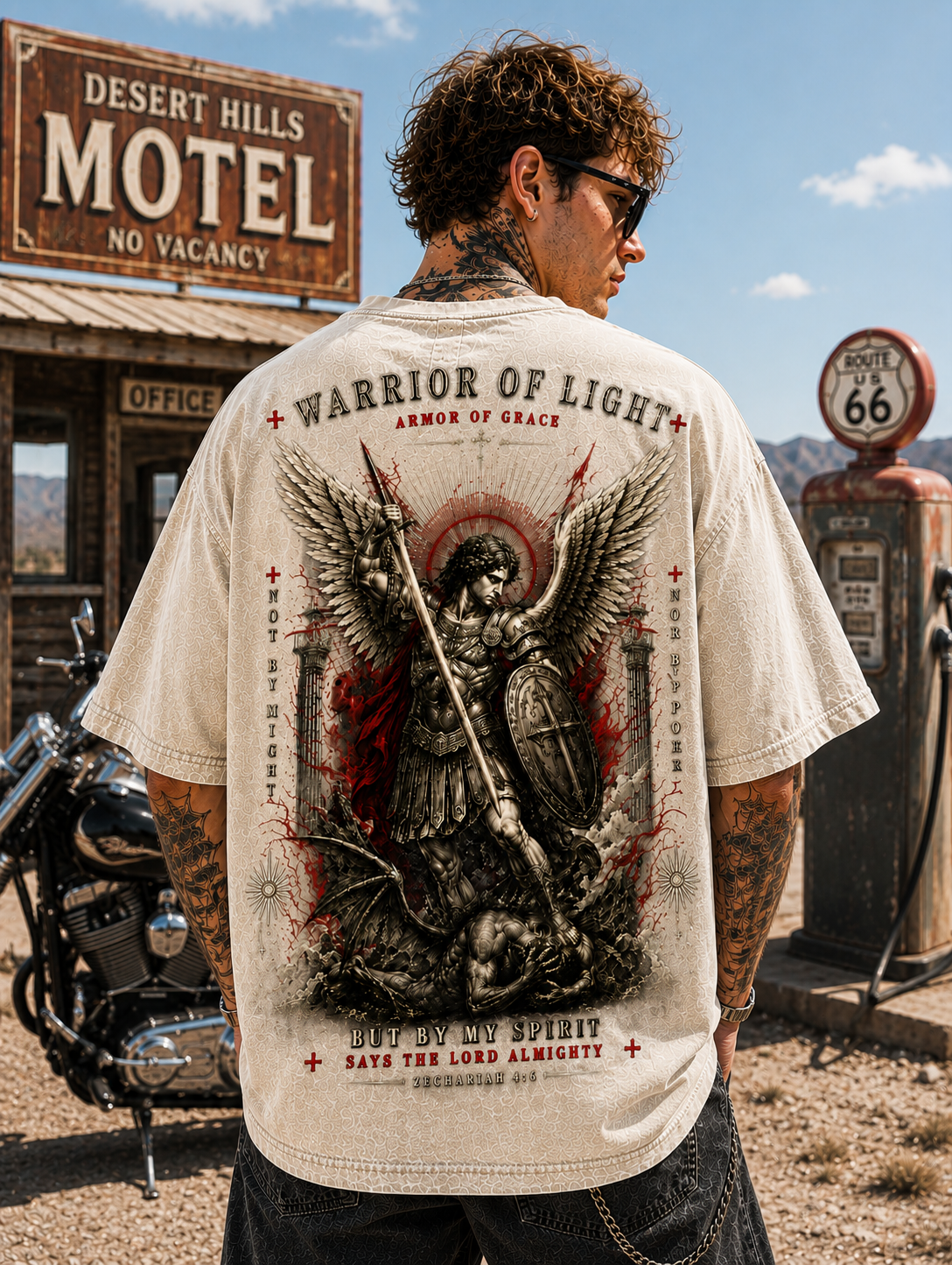 Warrior of Light™ – Vintage Washed Black Graphic Tee