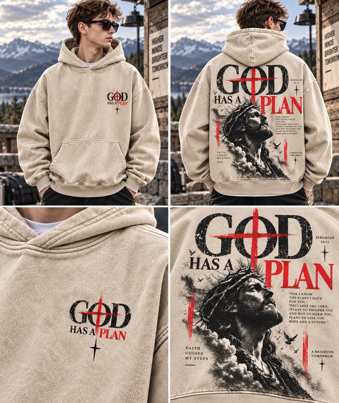 GOD Has a Plan – Vintage Faith Hoodie