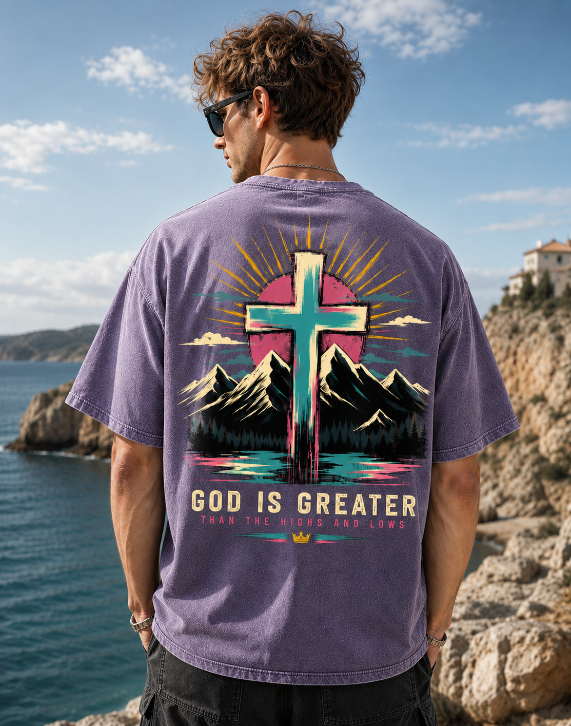 God Is Greater Vintage Cross Tee
