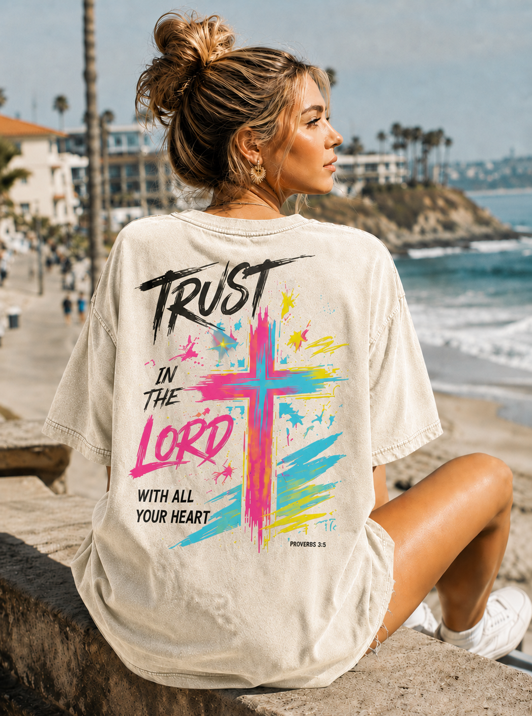 Trust in the Lord Graphic Tee – Vintage Washed Black