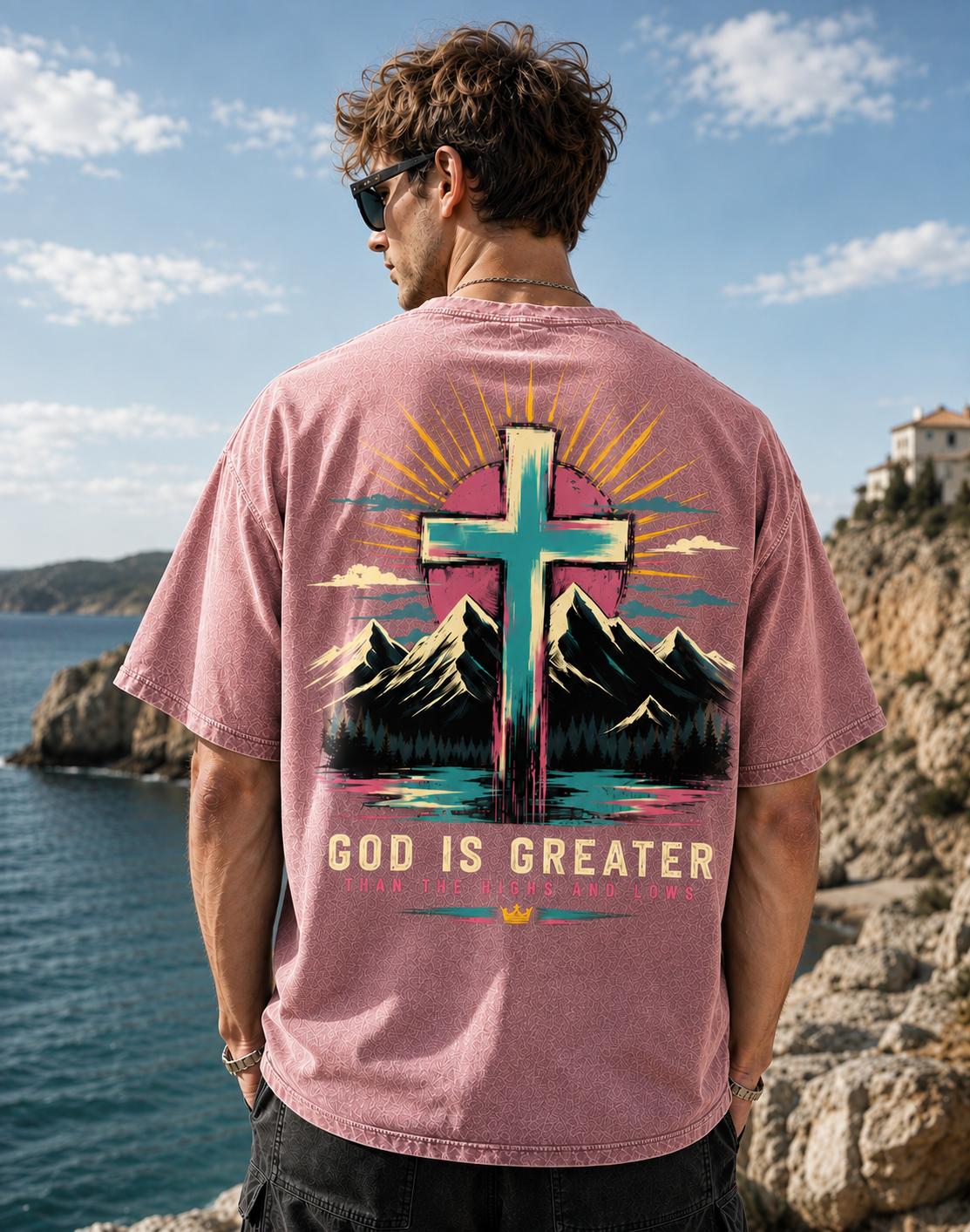 God Is Greater Vintage Cross Tee