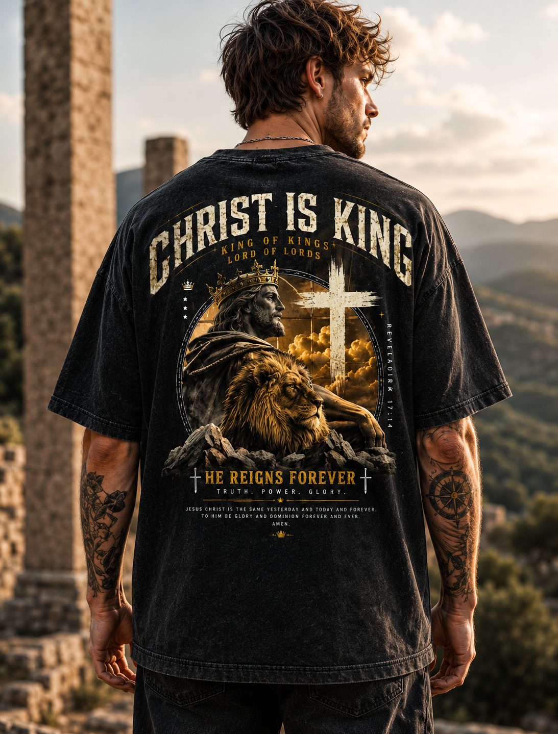 Christ Is King Vintage Graphic Tee