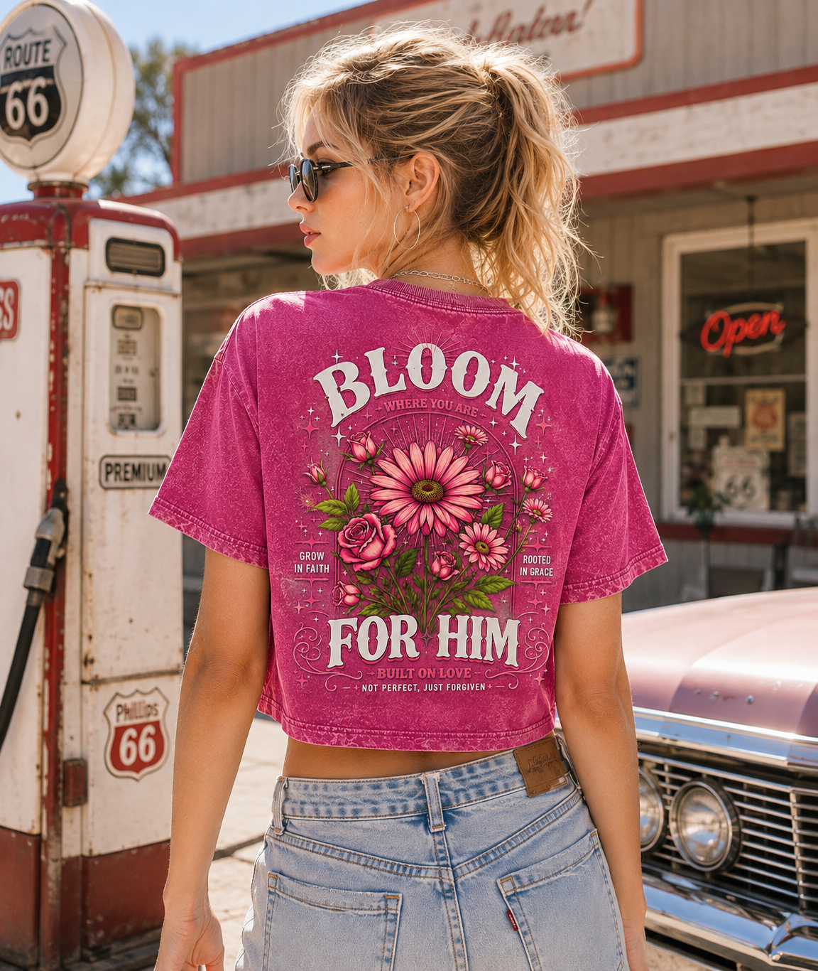 Bloom Where You Are – Faith & Floral Crop Top