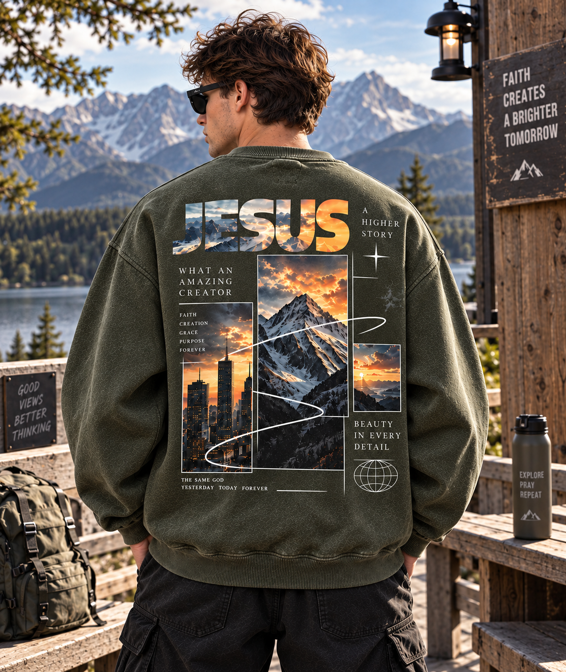 JESUS Higher Story Vintage Sweatshirt