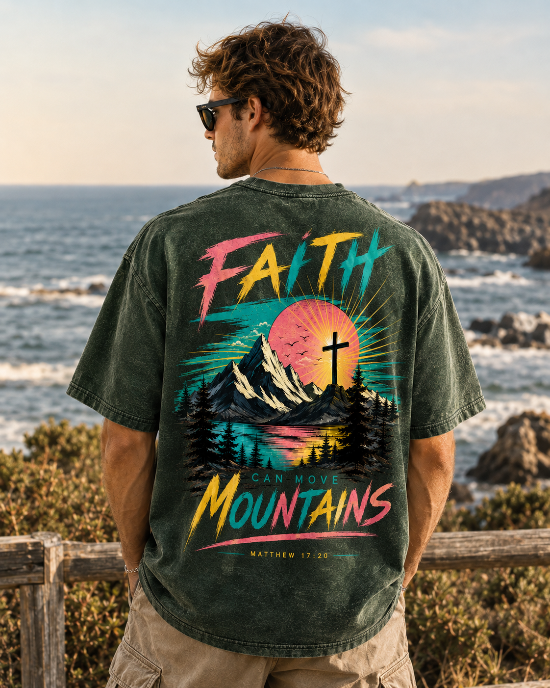 Faith Can Move Mountains – Vintage Graphic T-Shirt