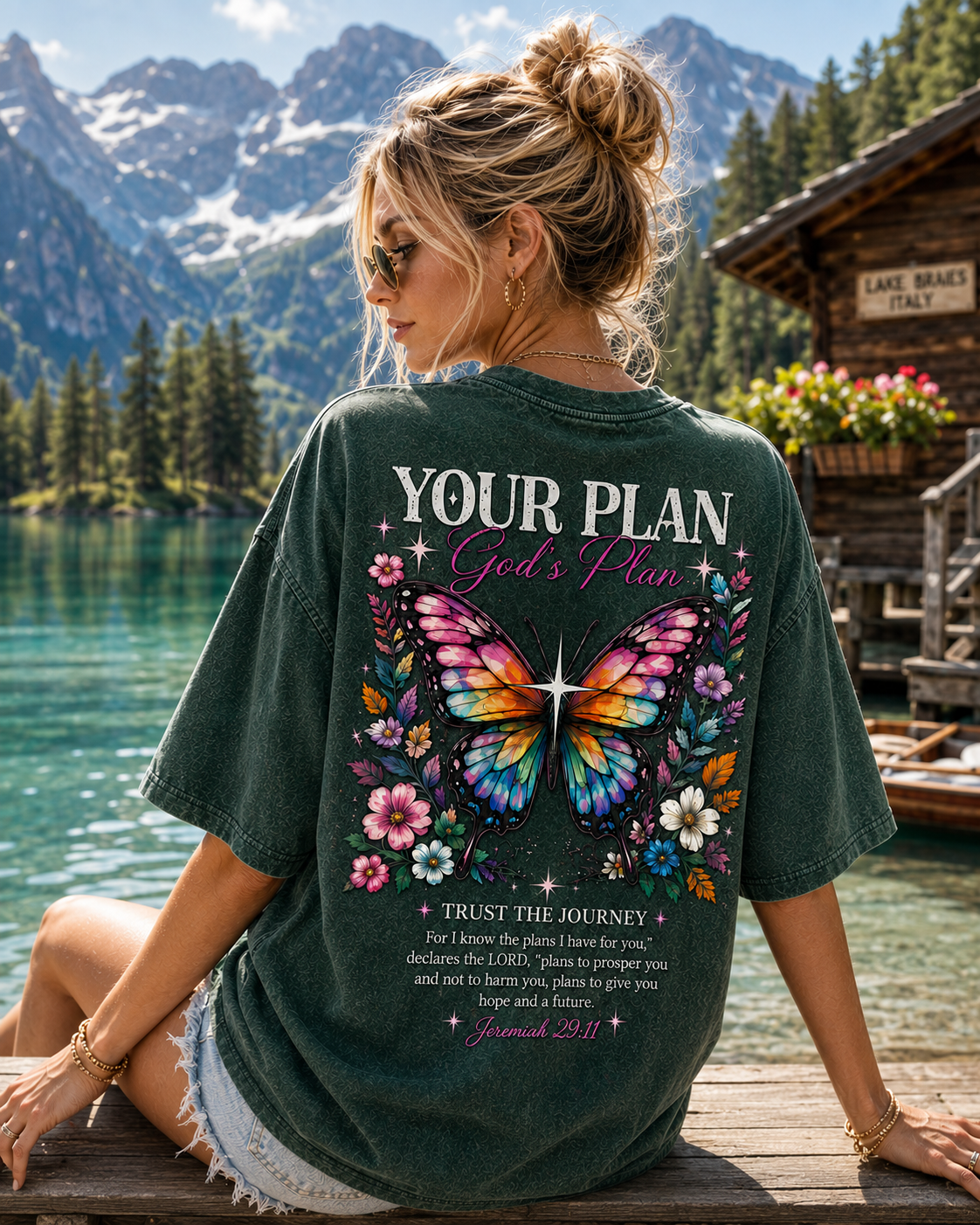 Your Plan, God’s Plan – Vintage Butterfly Christian Tee