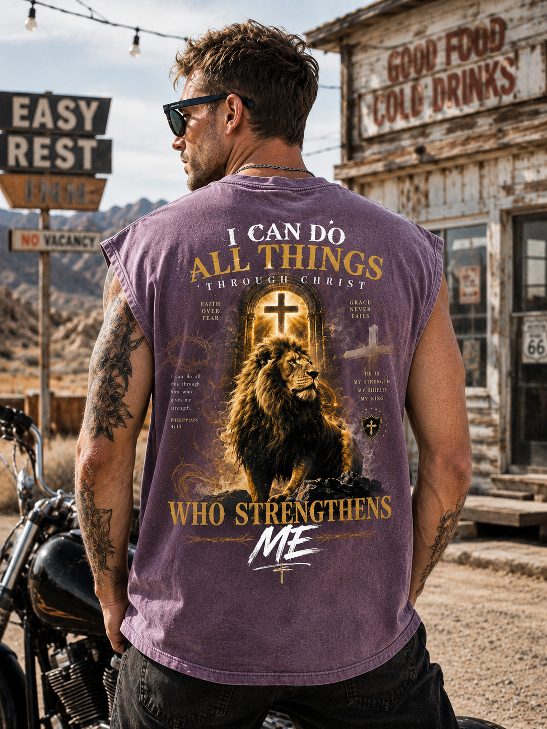 Faith Over Fear Lion Tank