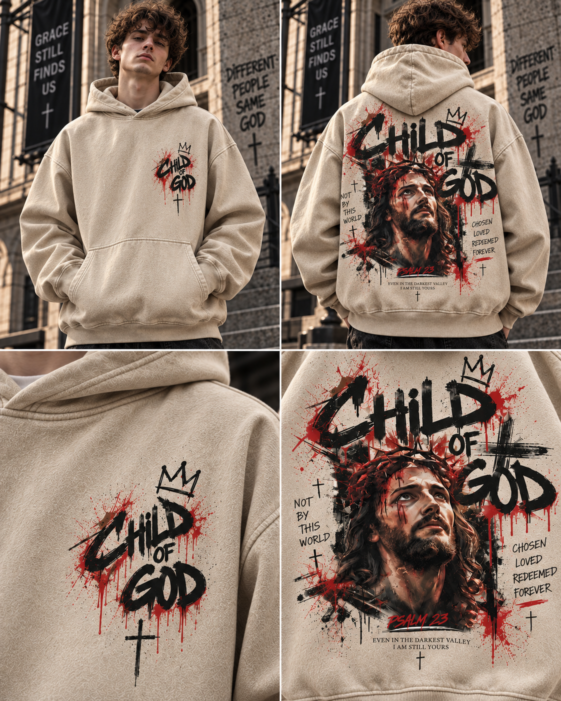 Child of God Vintage Hoodie – Faith Streetwear