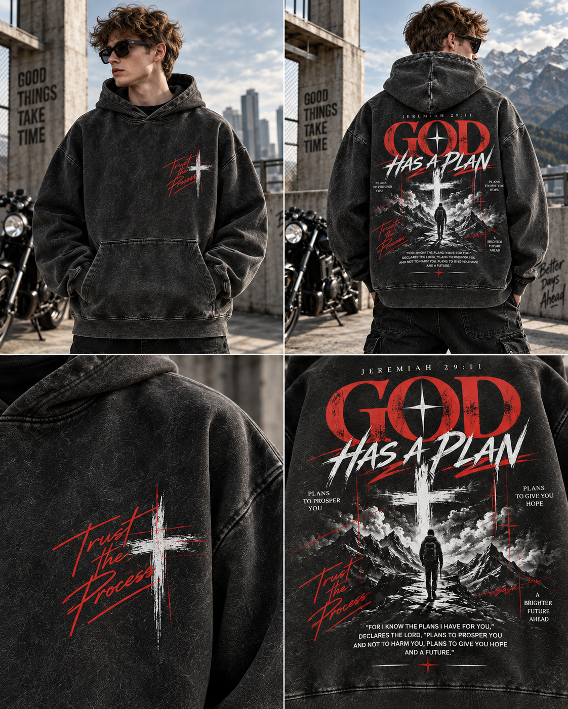 GOD Has a Plan – Vintage Faith Hoodie