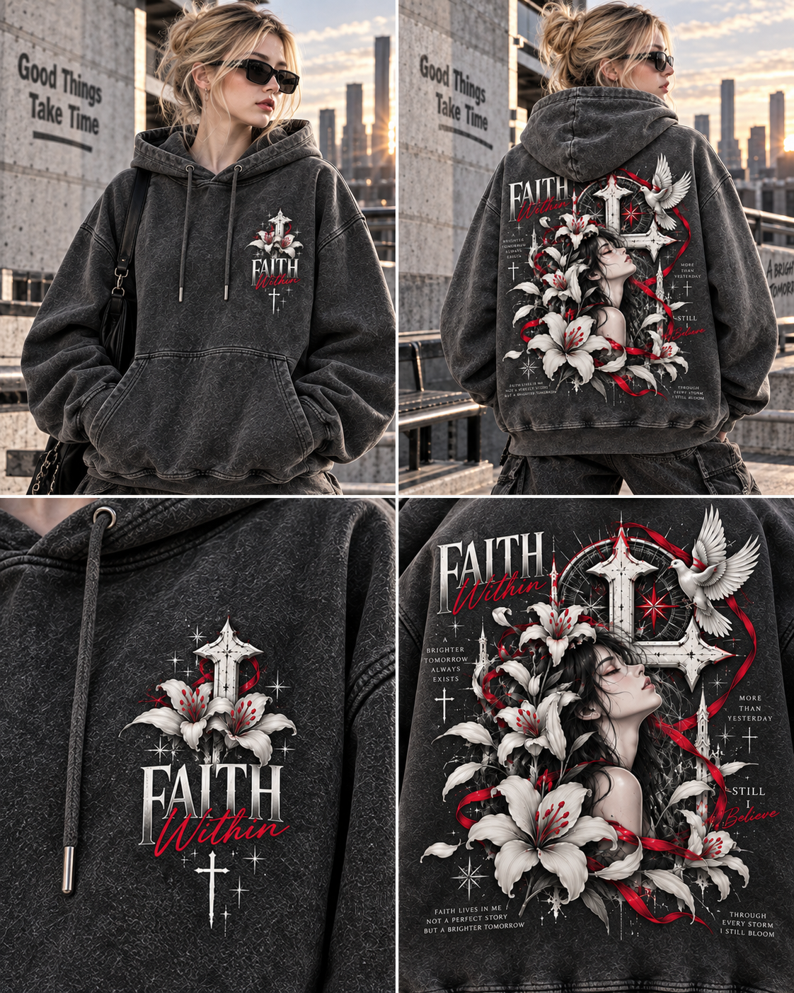 FAITH WITHIN – Vintage Gothic Hoodie