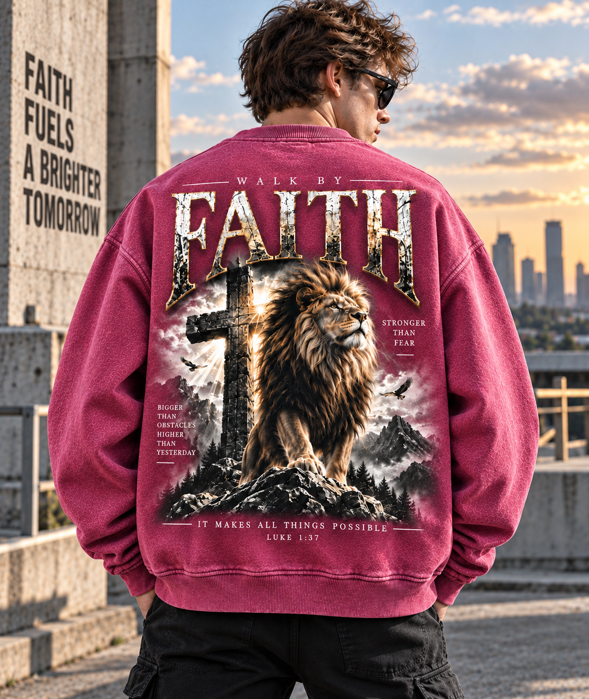 Walk By Faith – Vintage Lion Sweatshirt