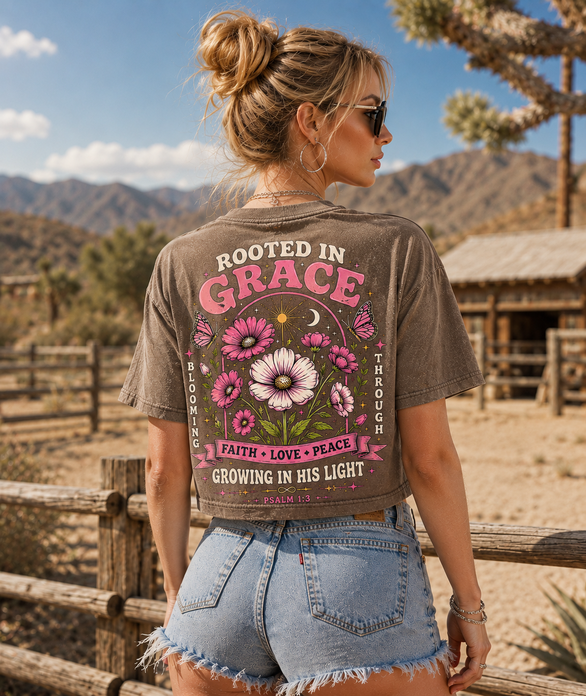 Rooted in Grace Floral Crop Top