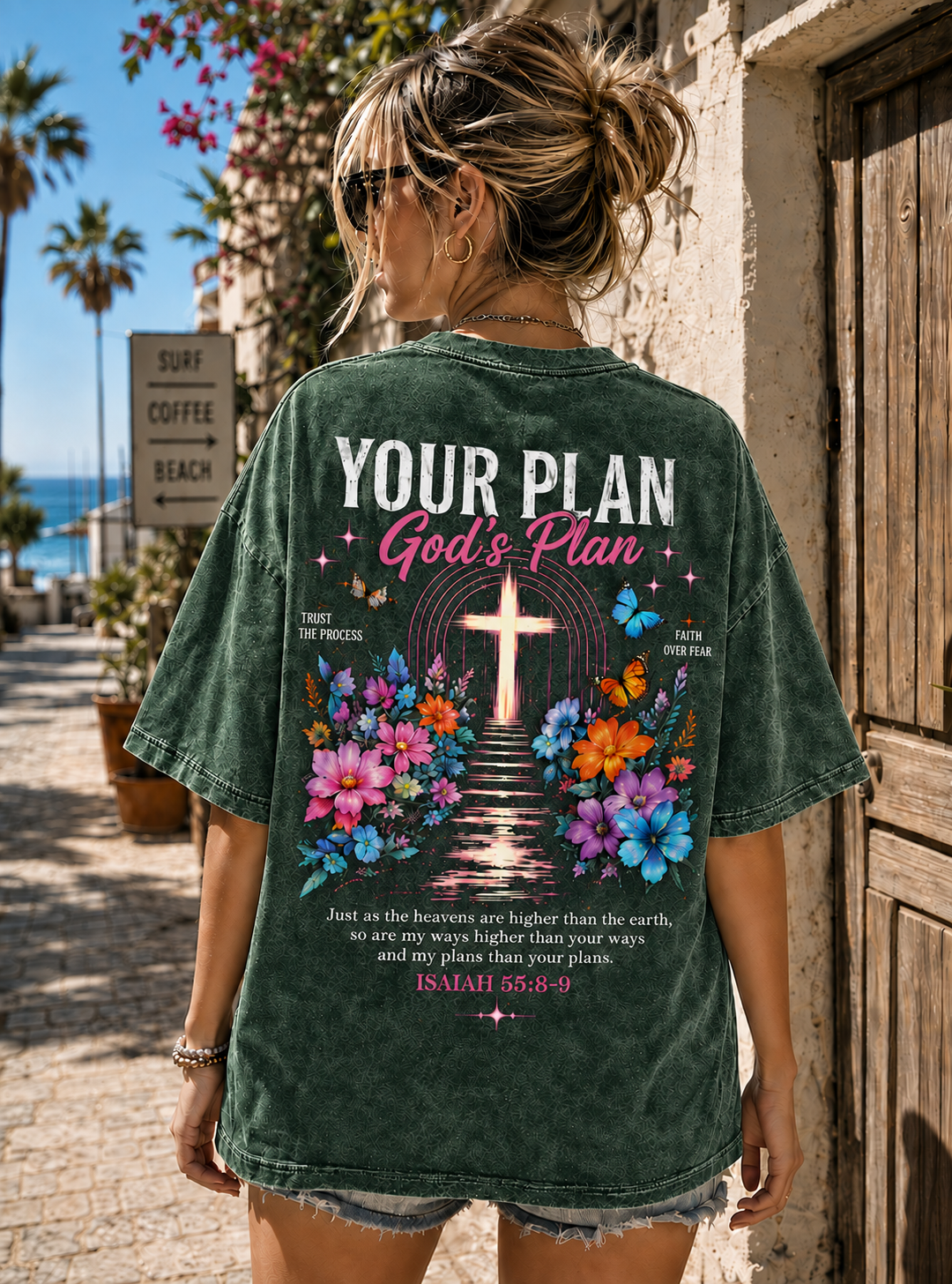 God’s Plan Vintage Graphic Tee – Faith & Cross