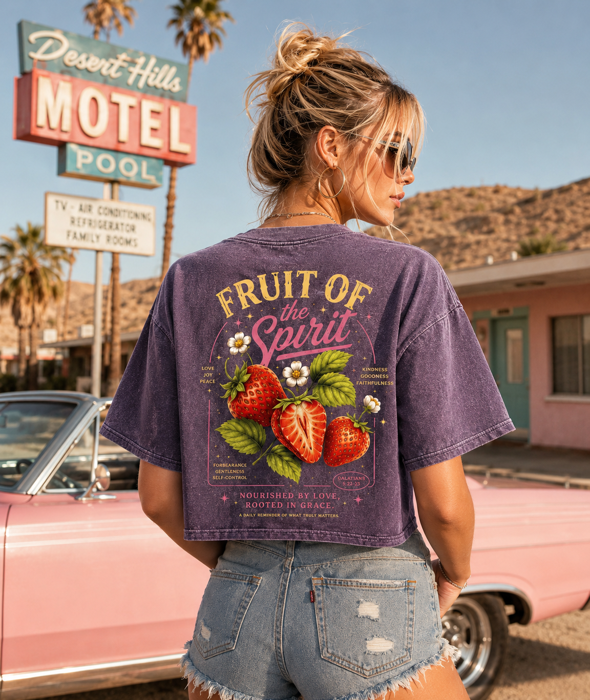 Fruit of the Spirit – Vintage Strawberry Crop Tee