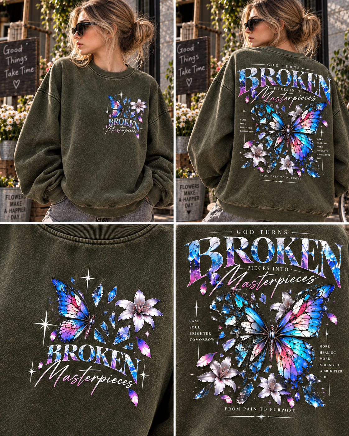 Broken Masterpieces – Butterfly Vintage Sweatshirt