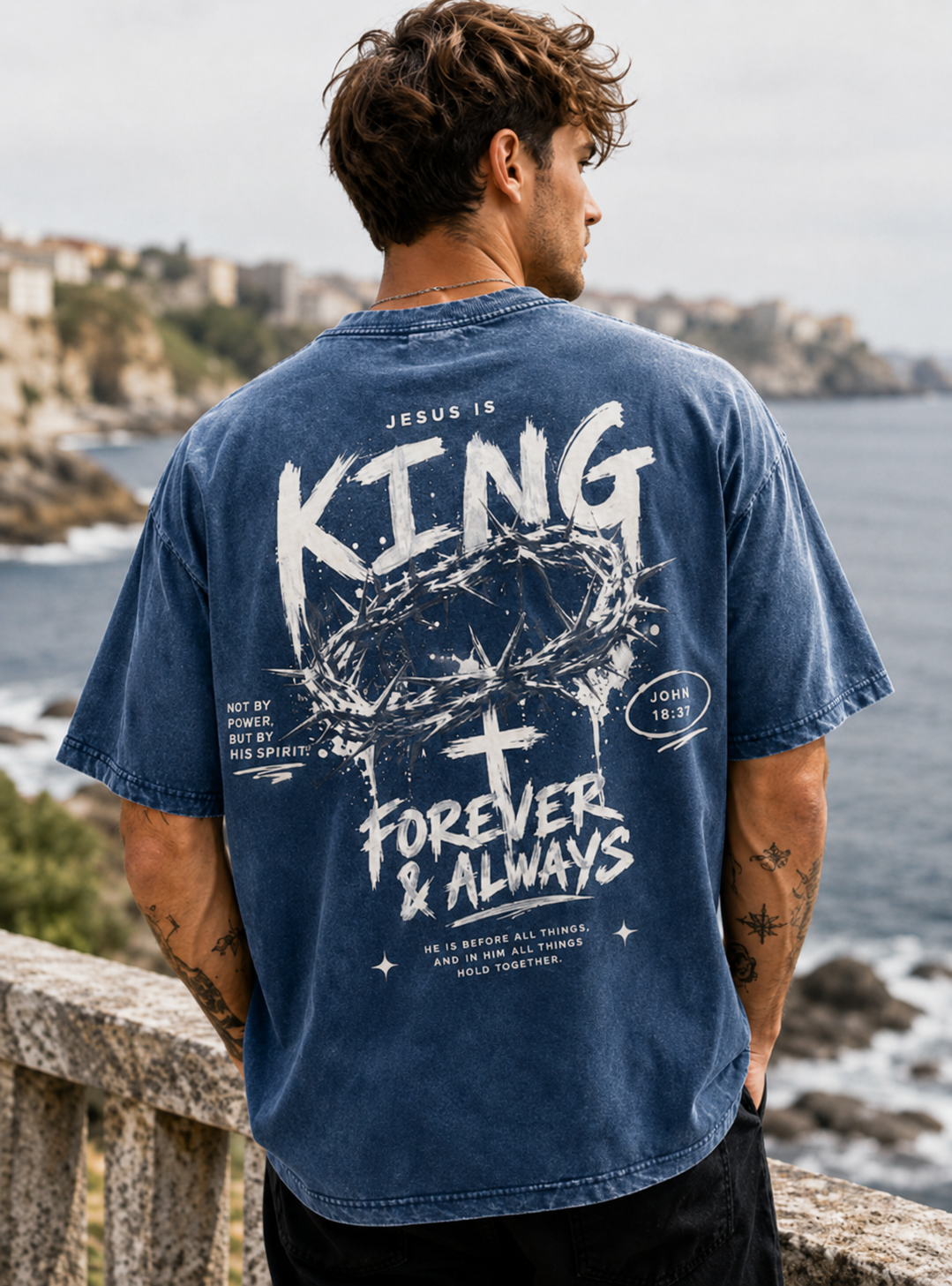 Vintage Faith Graphic T-Shirt – Jesus Is King