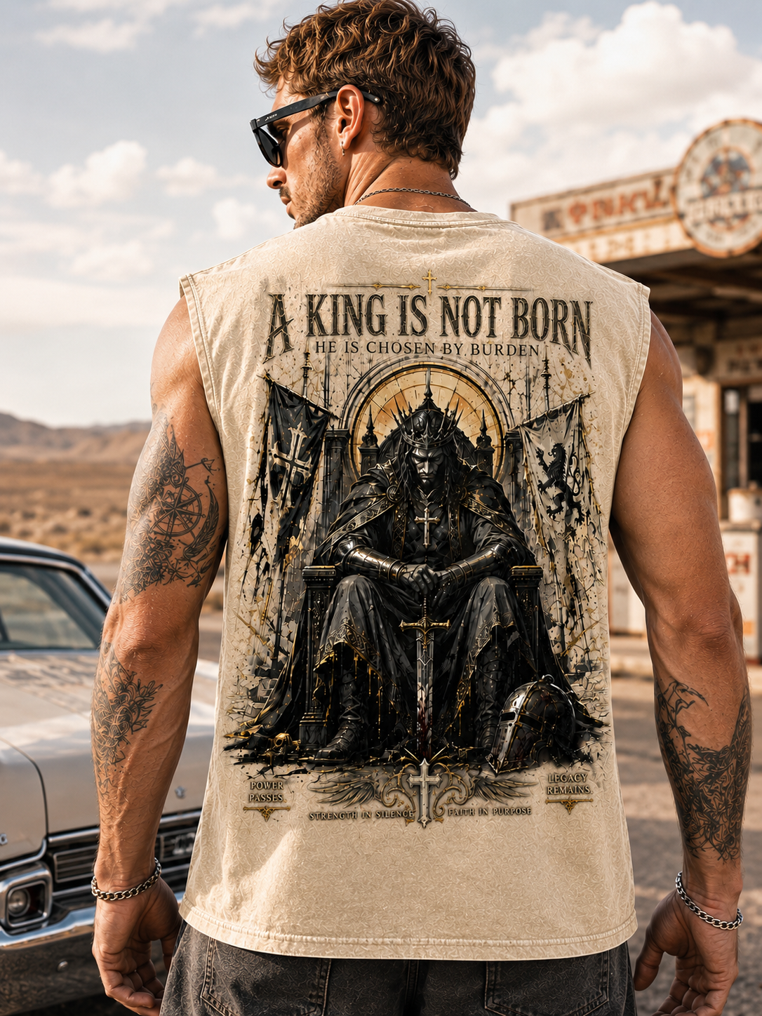 Medieval King Washed Tee – Gothic Vintage