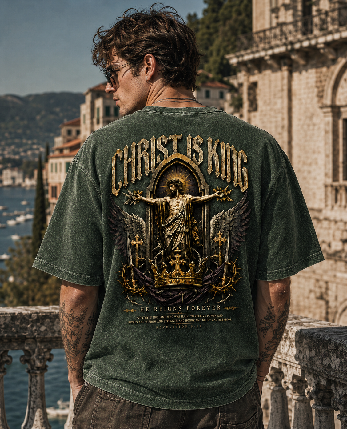 Christ Is King Vintage Graphic Tee