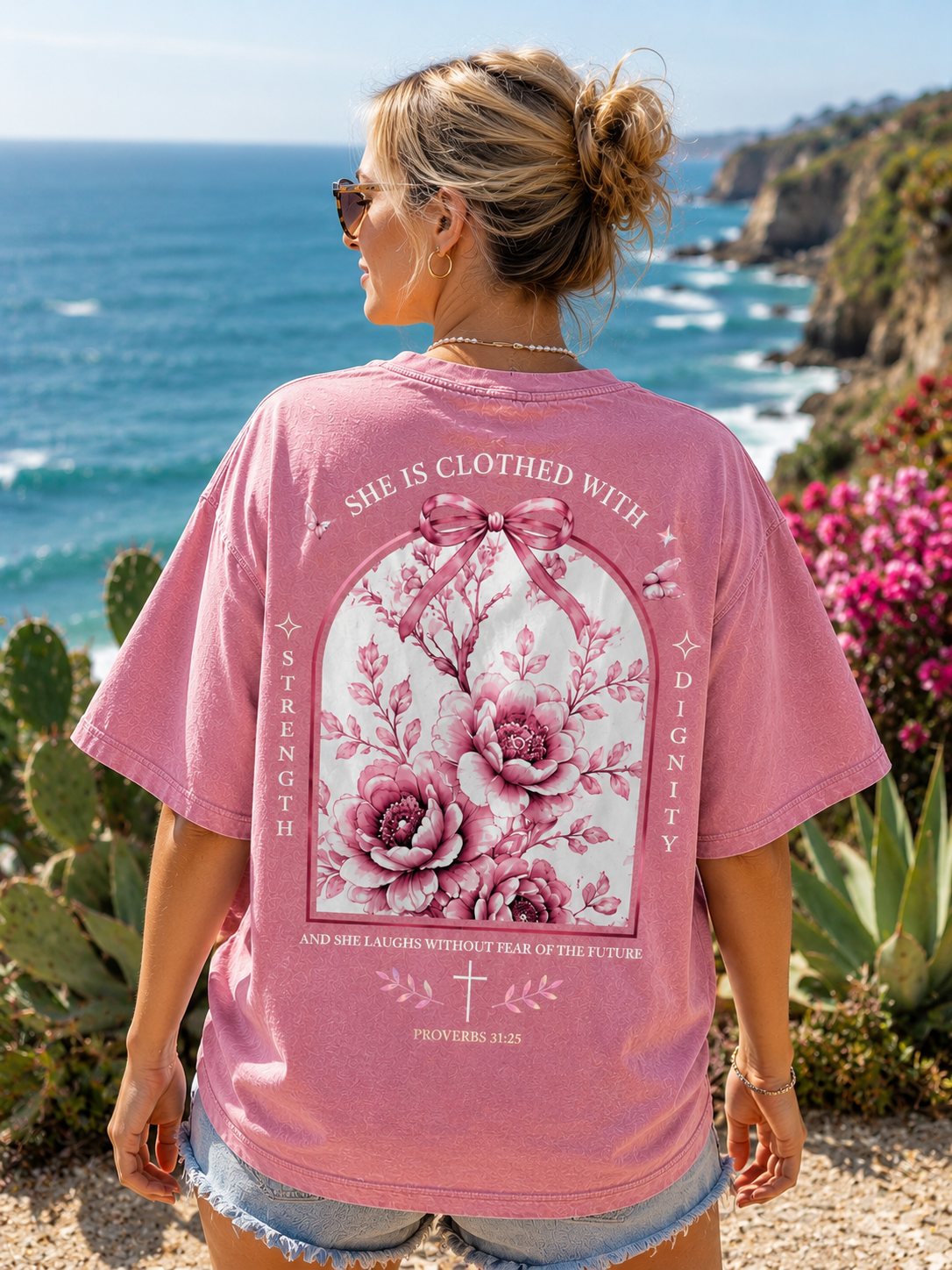 Grace & Strength Vintage Floral Tee
