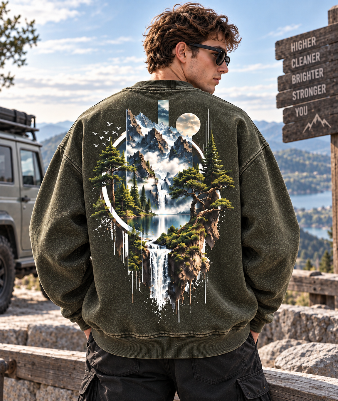 Higher Ground Mountain Vintage Sweatshirt