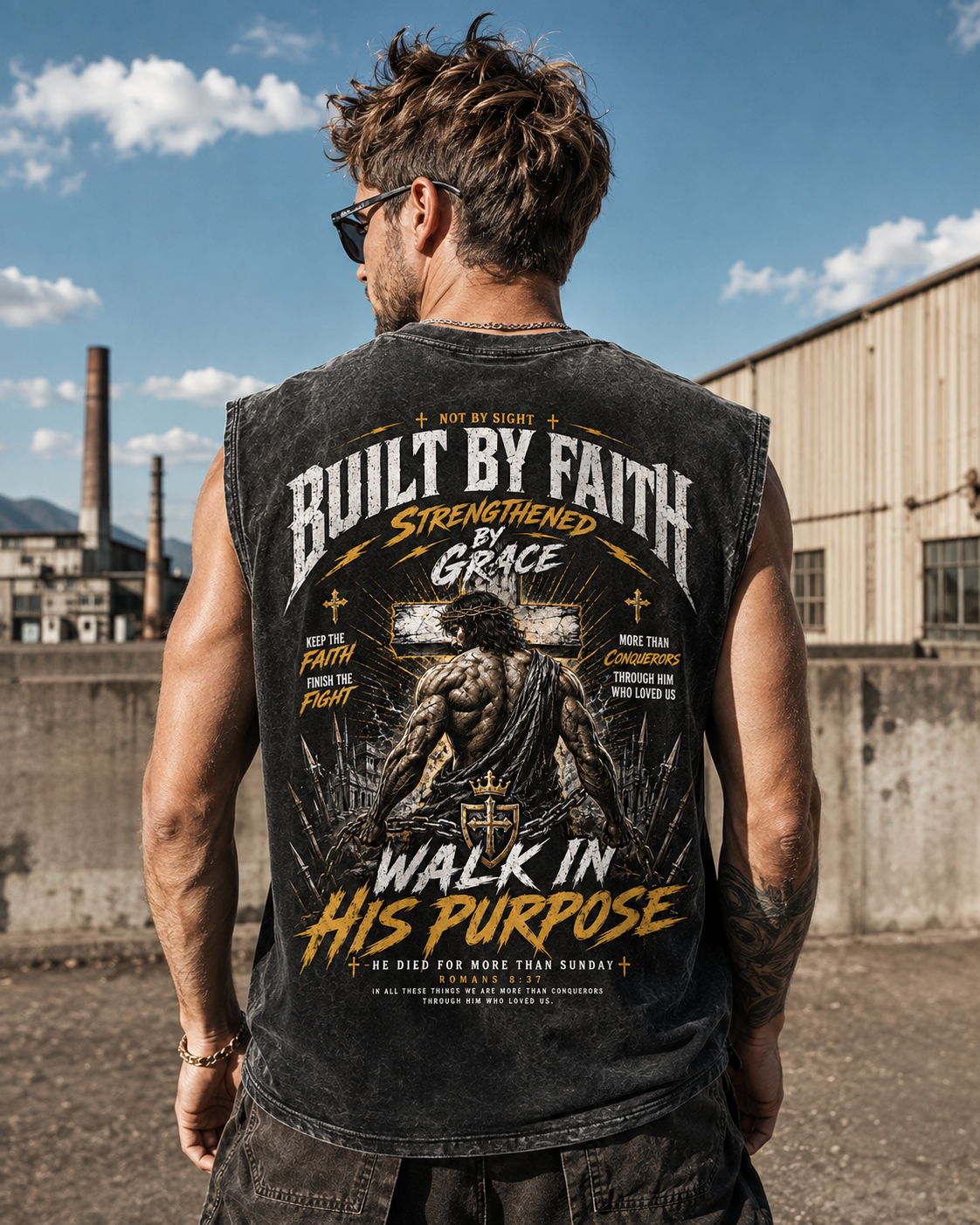 Built by Faith Washed Tank Top