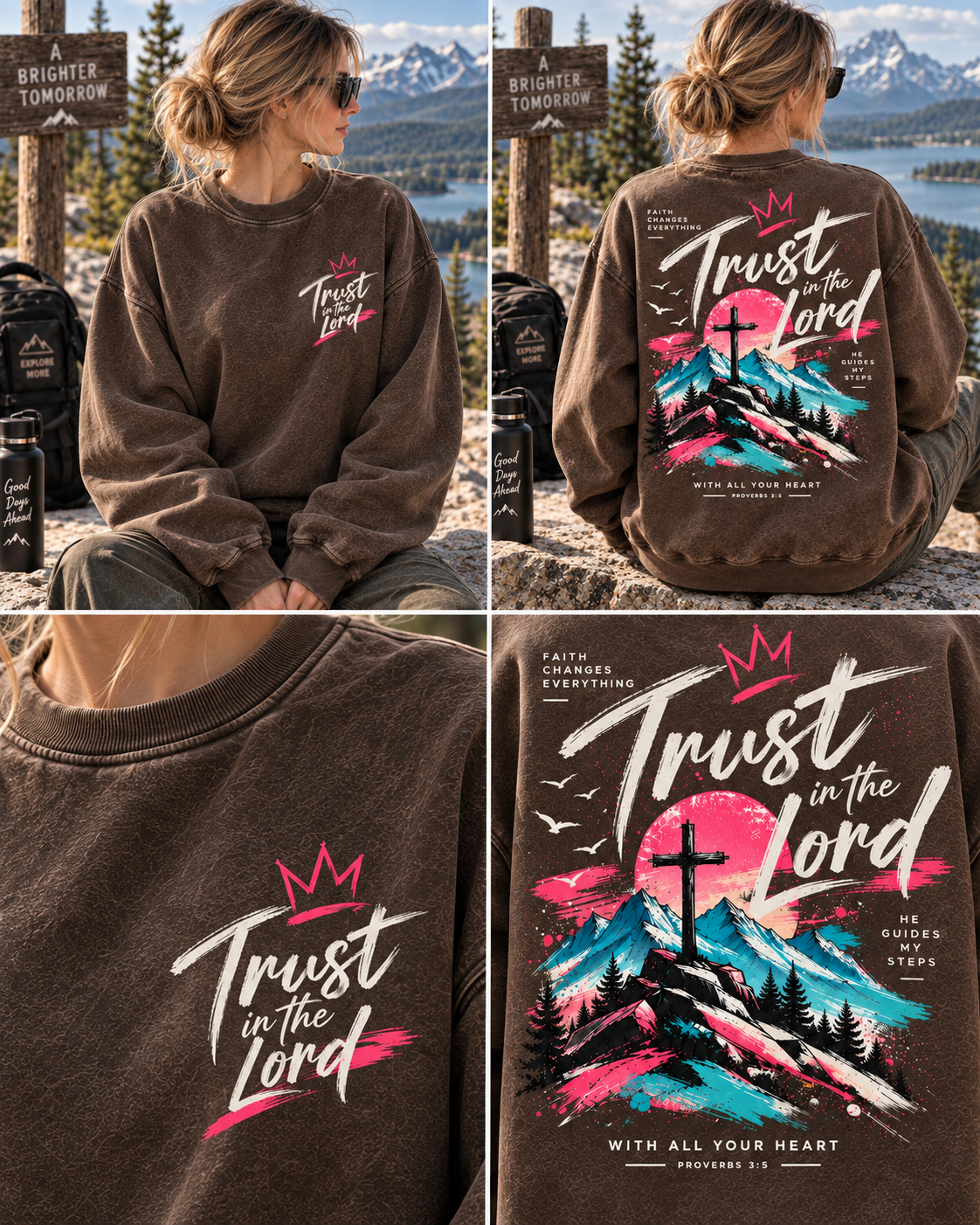 Trust in the Lord – Faith Mountain Vintage Sweatshirt