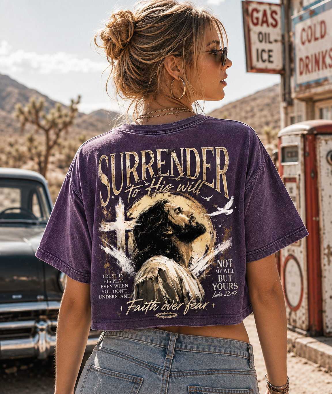 Faith Over Fear Crop Top – Vintage Christian Tee