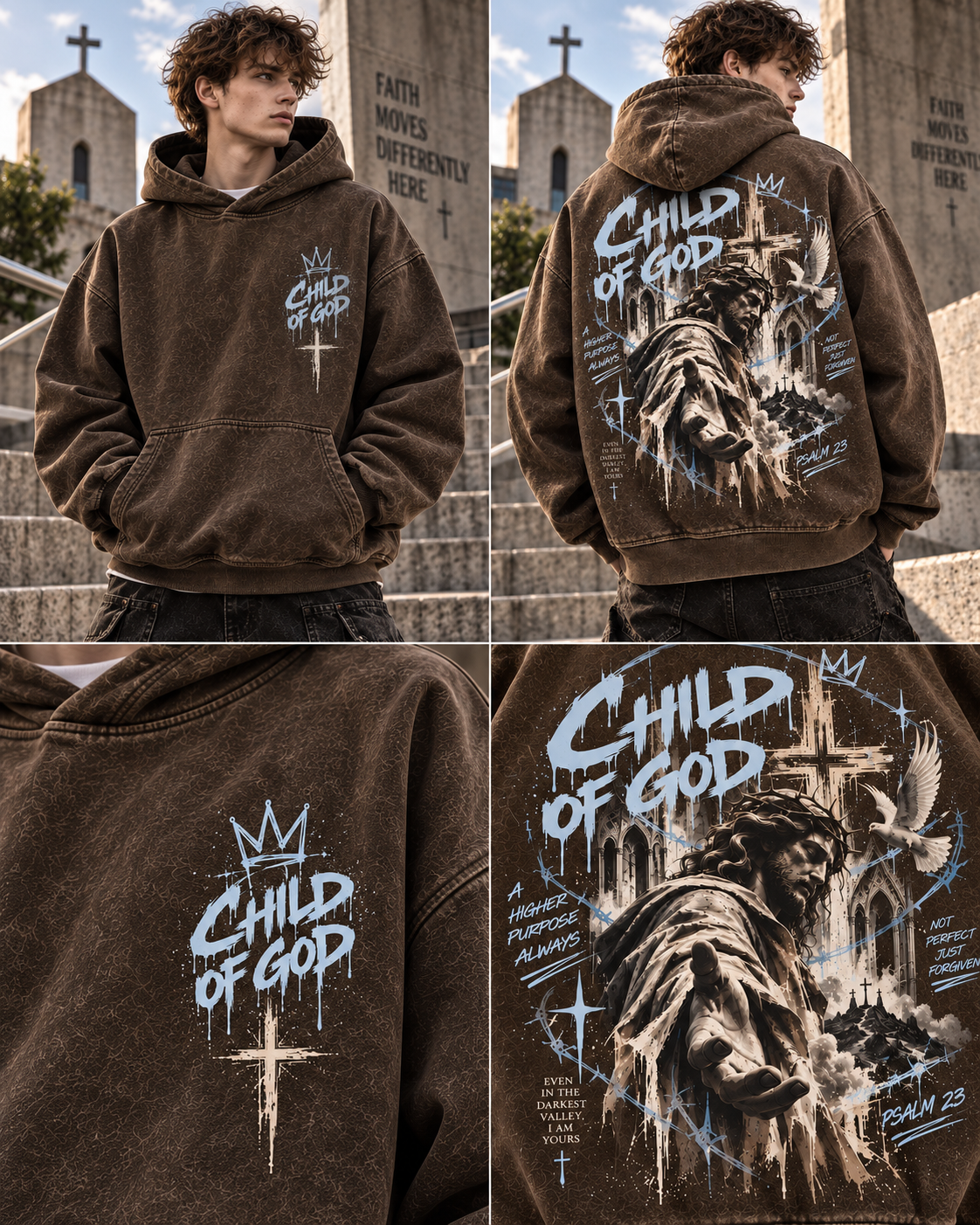 Child of God Vintage Hoodie – Faith Graphic