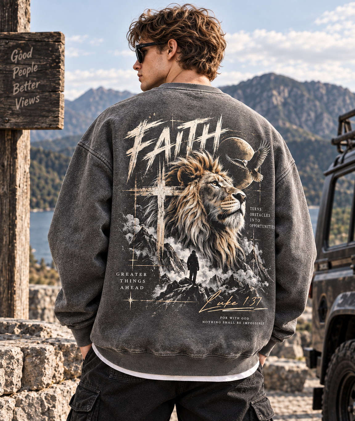 Faith Over Fear – Vintage Faith Sweatshirt