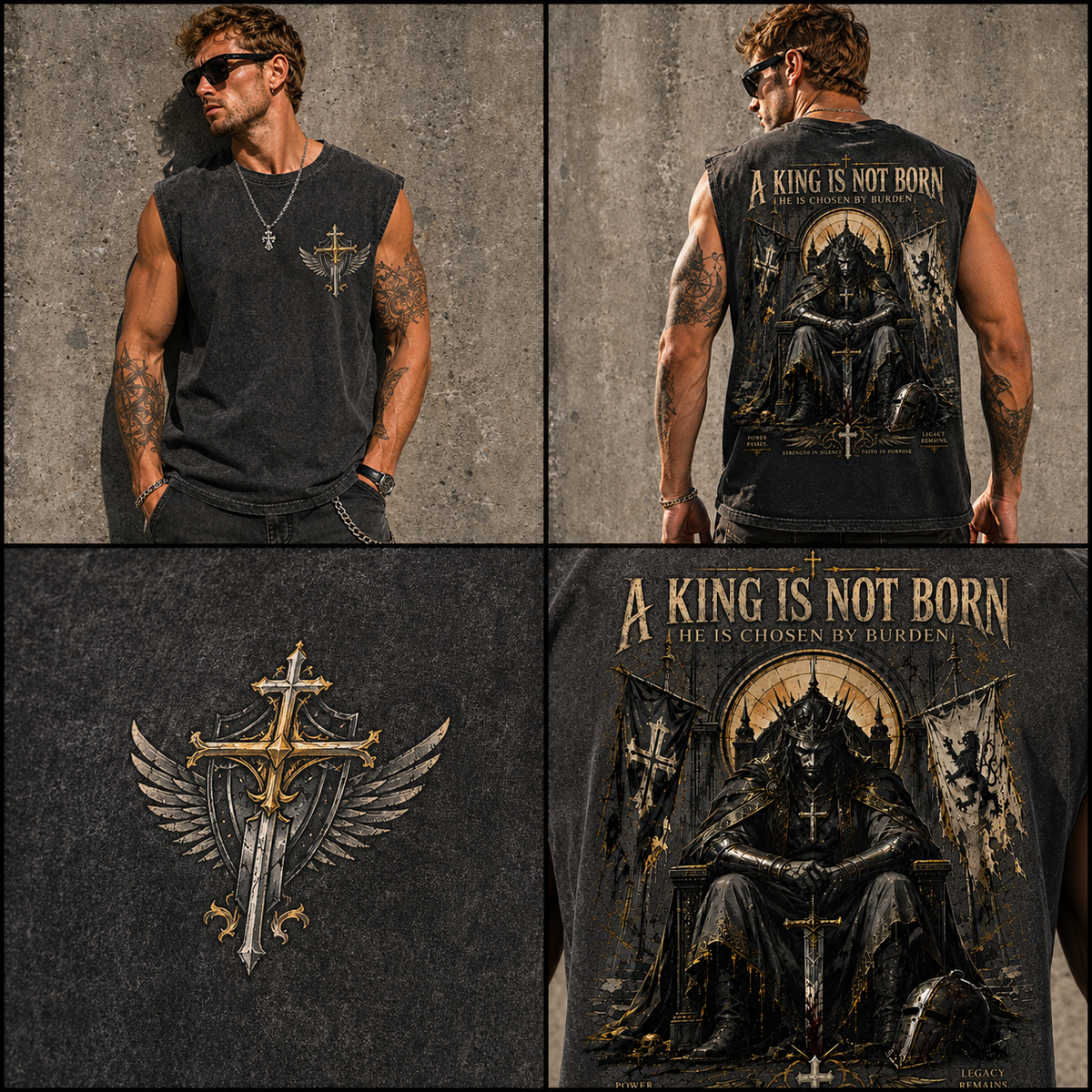 Medieval King Washed Tee – Gothic Vintage