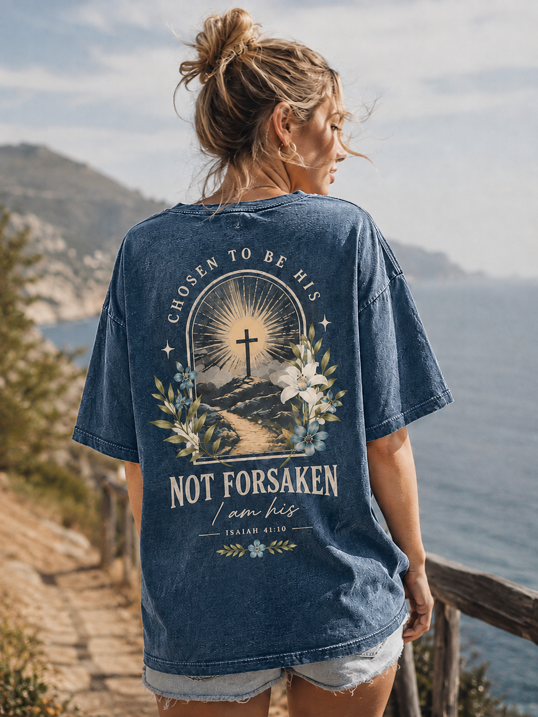 Faith Inspired Vintage Oversized T-Shirt – Chosen to Be His