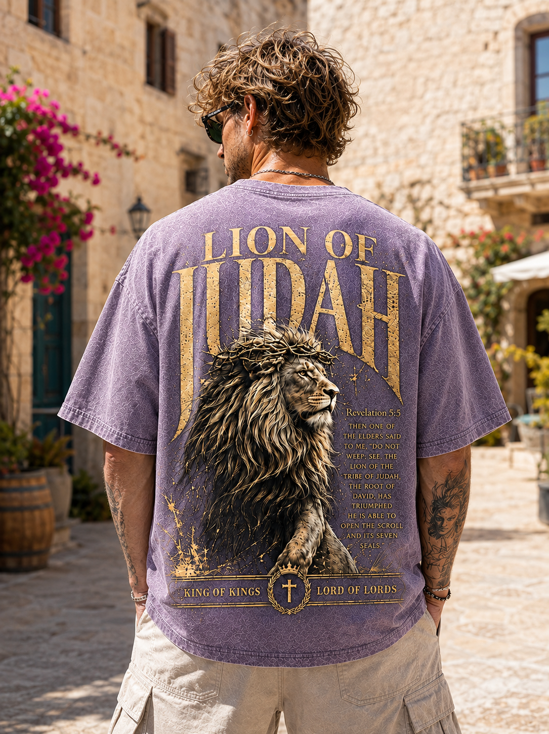 Lion of Judah – Vintage Olive Tee