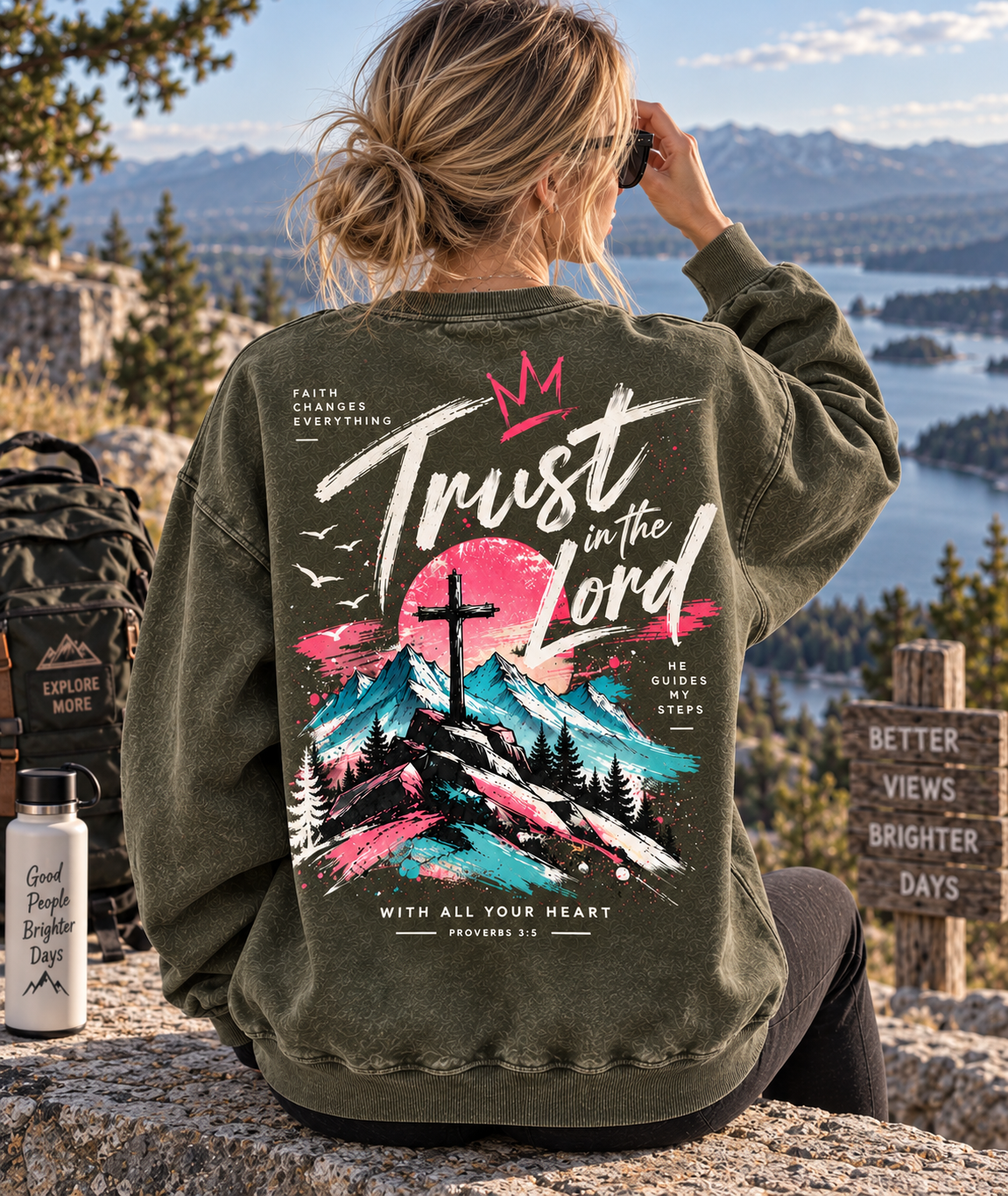 Trust in the Lord – Faith Mountain Vintage Sweatshirt