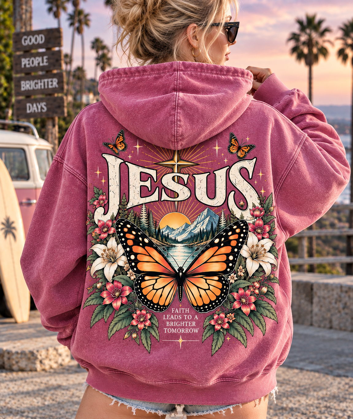 Vintage Faith Butterfly Hoodie 🦋