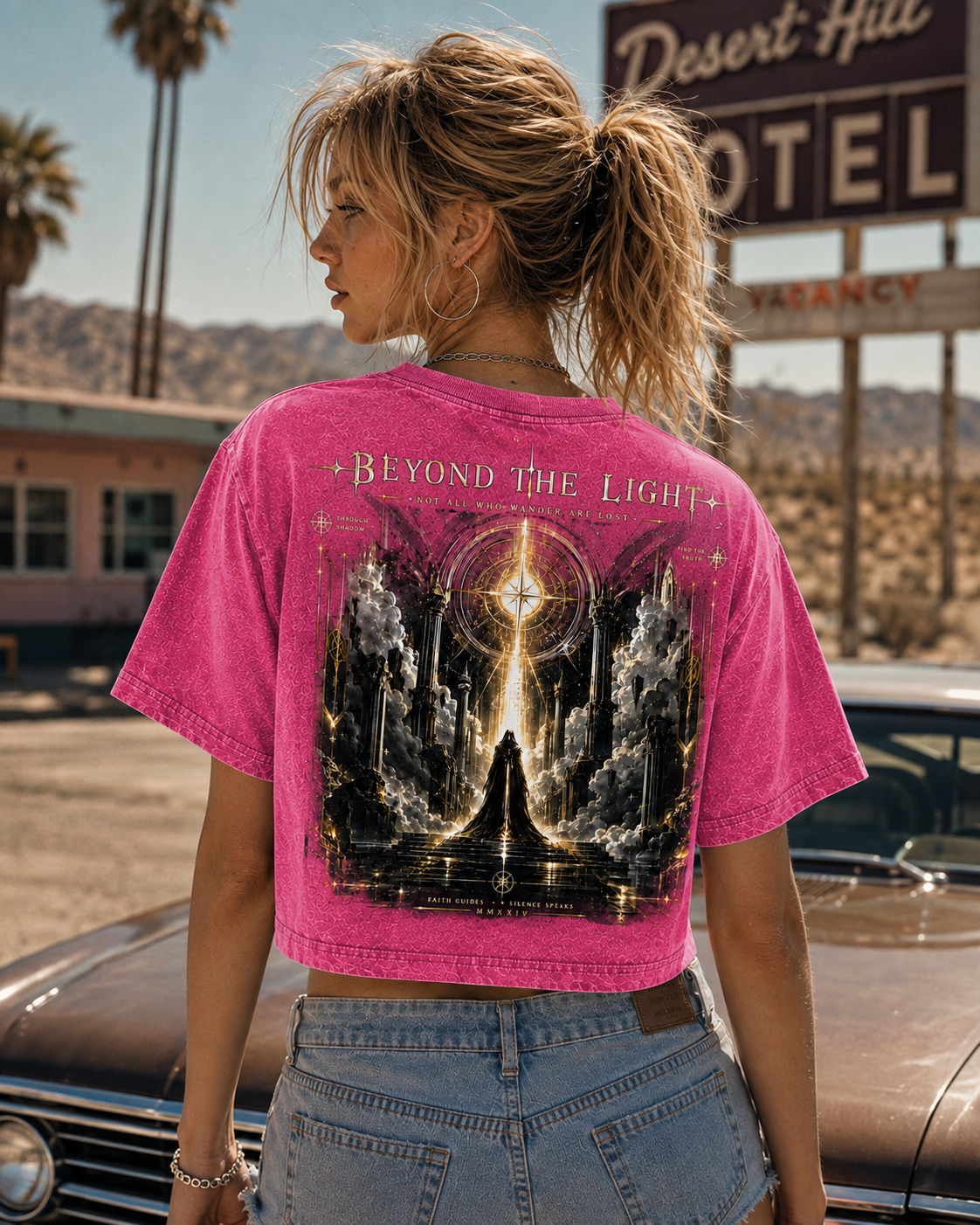Beyond The Light – Vintage Wash Crop Tee