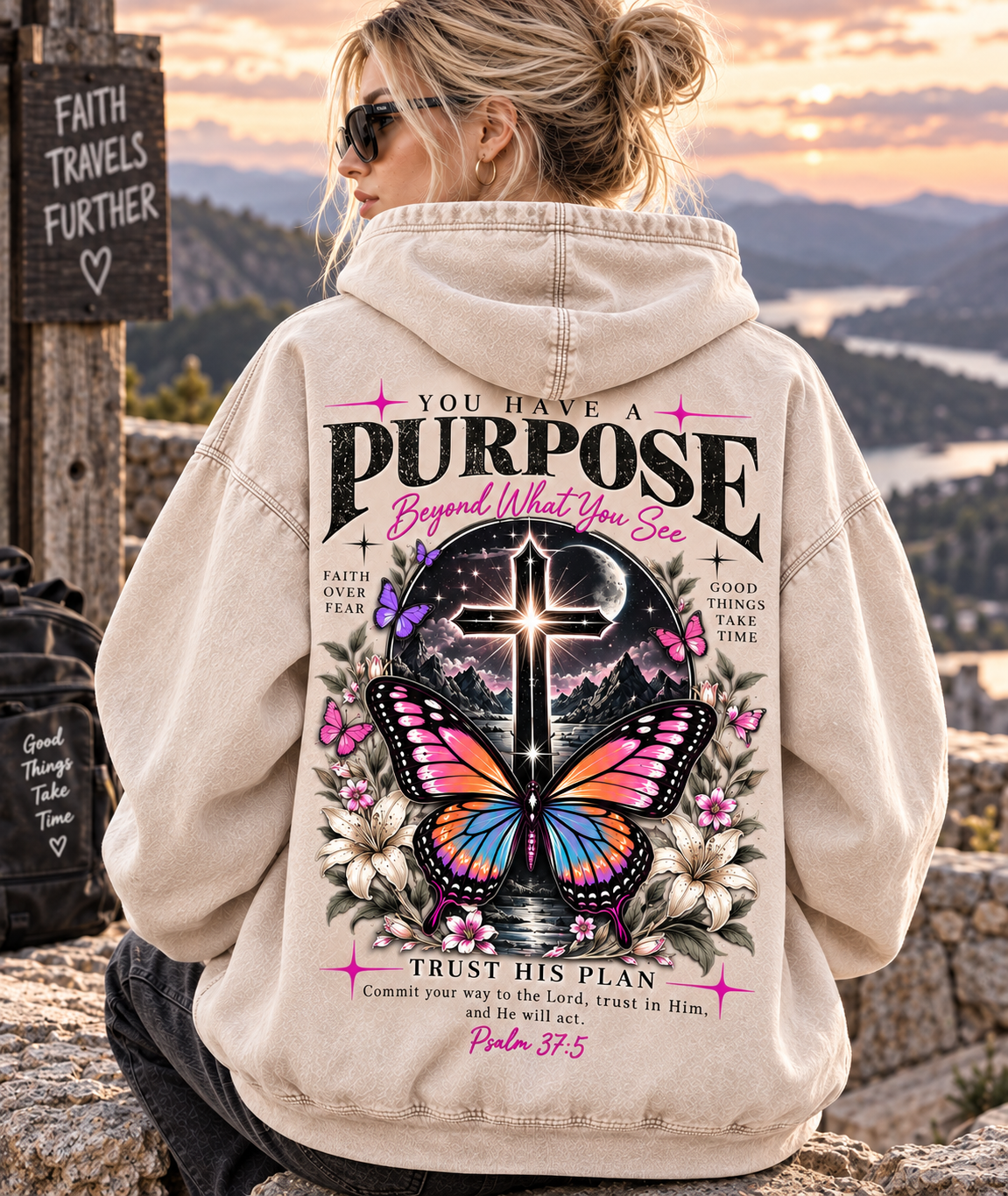 Purpose Faith Hoodie – Vintage Christian Style