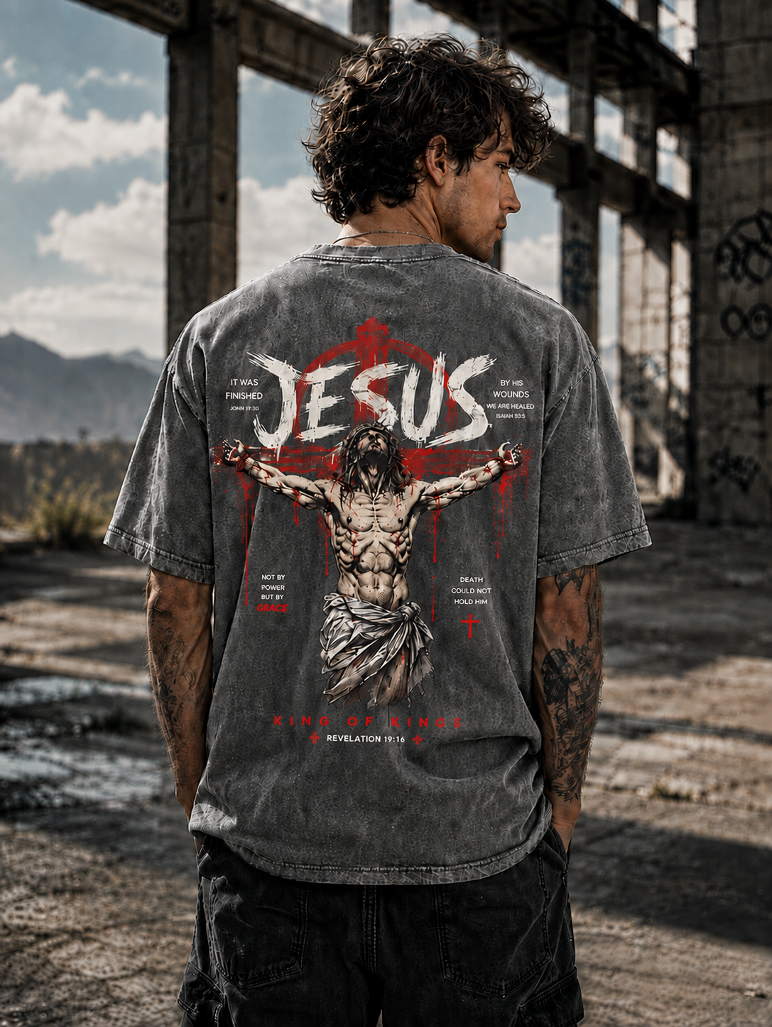 Vintage Jesus Graphic Oversized T-Shirt – Unisex