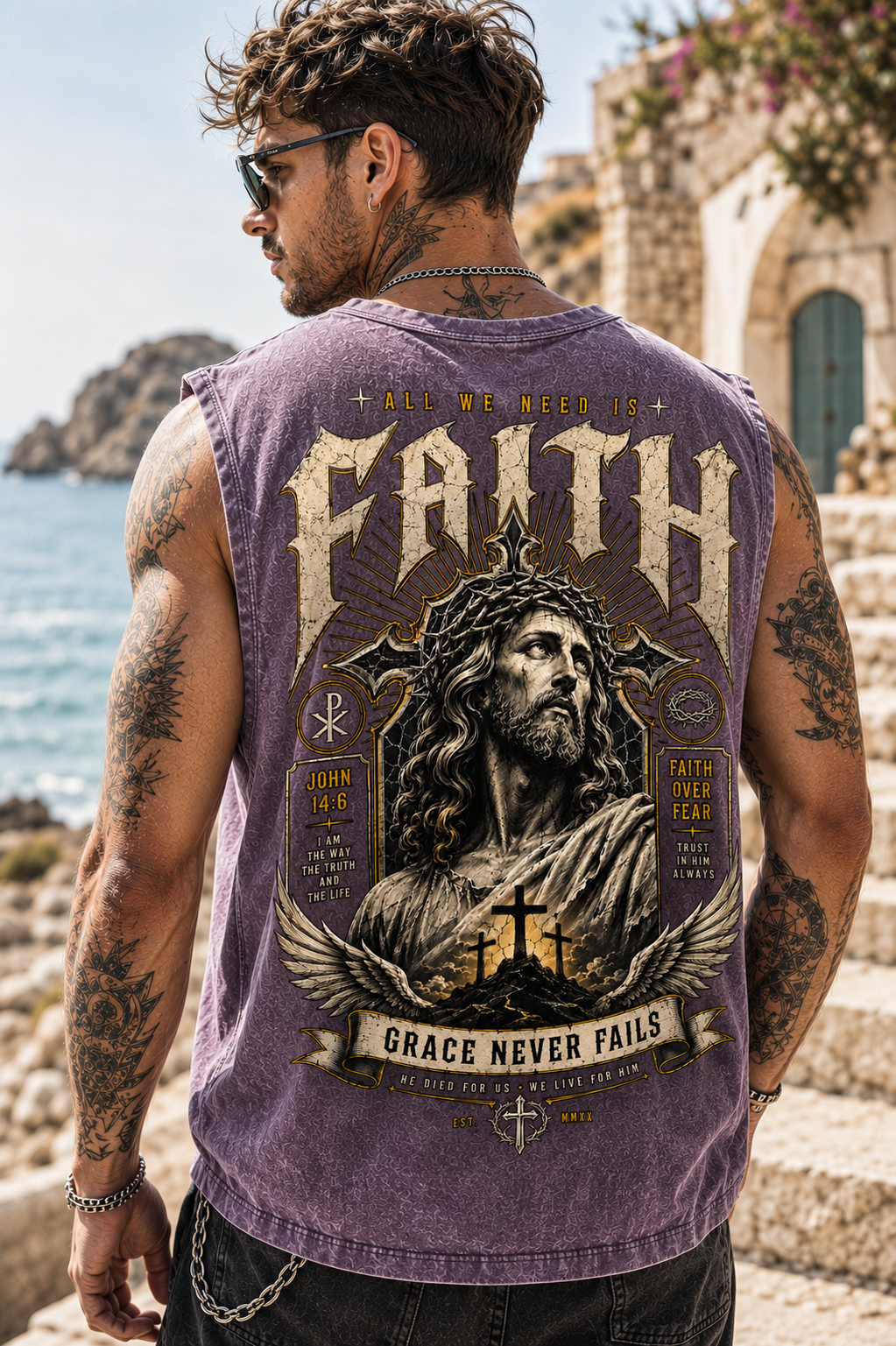 Faith Never Fails – Vintage Faith Wash Tee