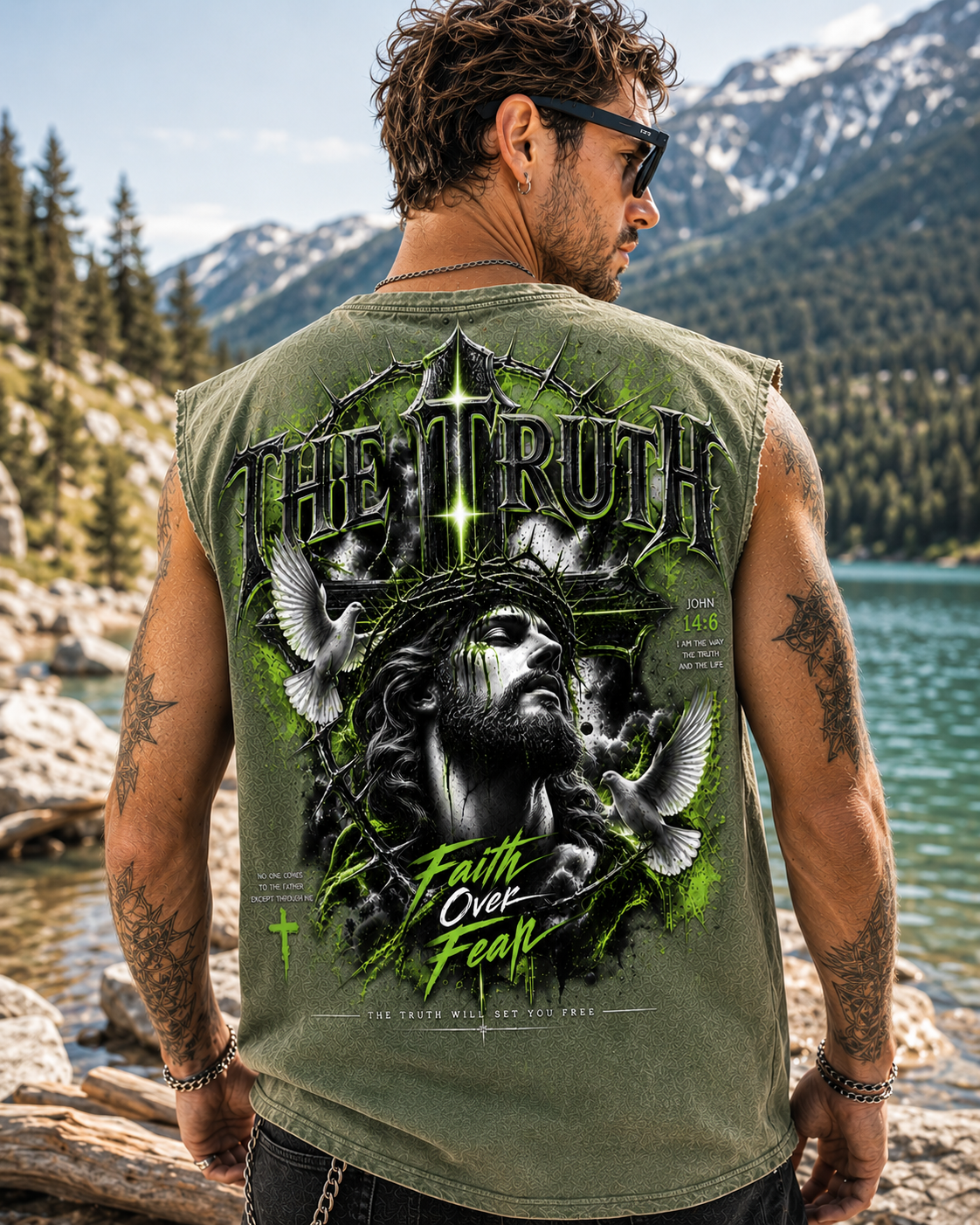 The Truth – Faith Over Fear Washed Tee