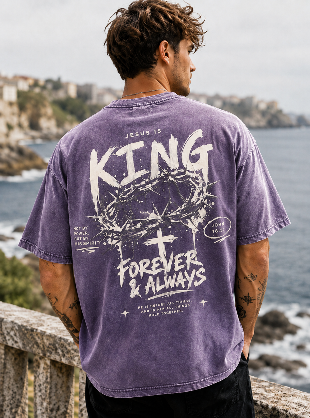 Vintage Faith Graphic T-Shirt – Jesus Is King