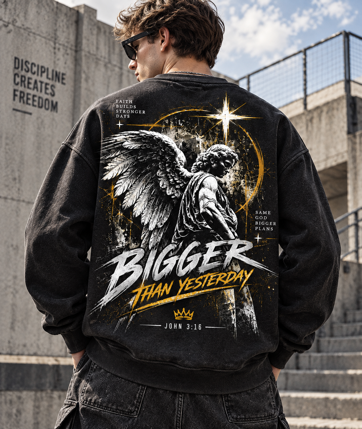 Bigger Than Yesterday – Vintage Faith Sweatshirt
