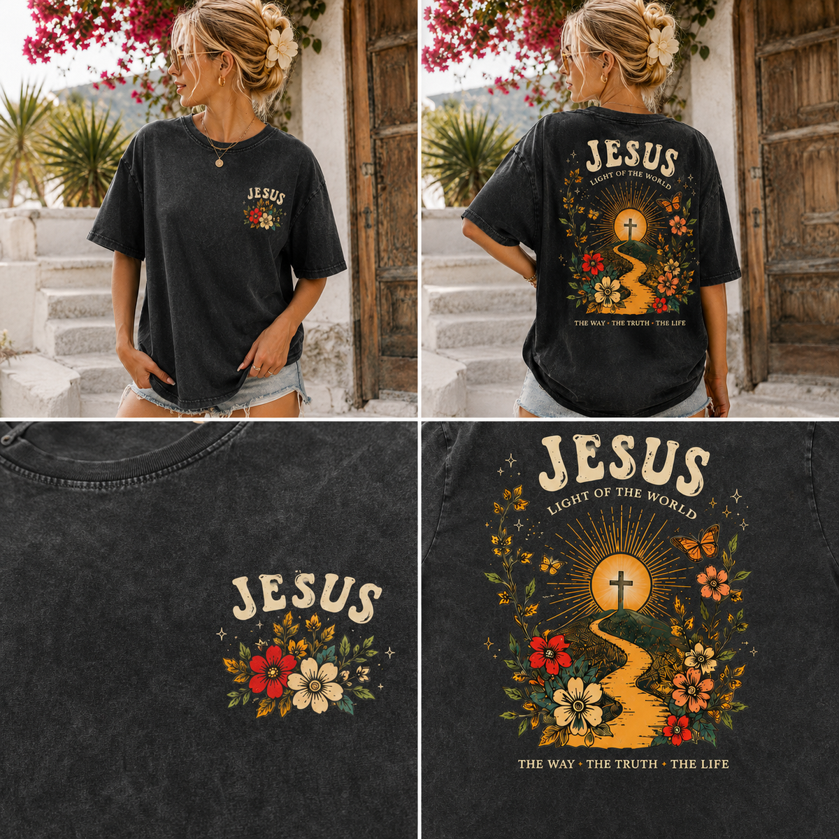 Jesus Vintage Washed Tee – Faith & Freedom