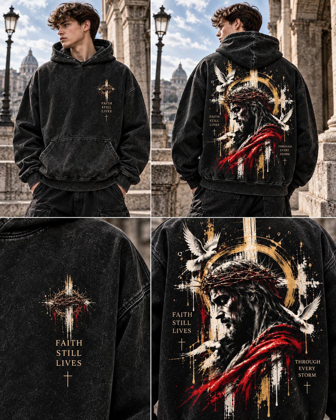 Faith Still Lives Hoodie – Vintage Christian Streetwear