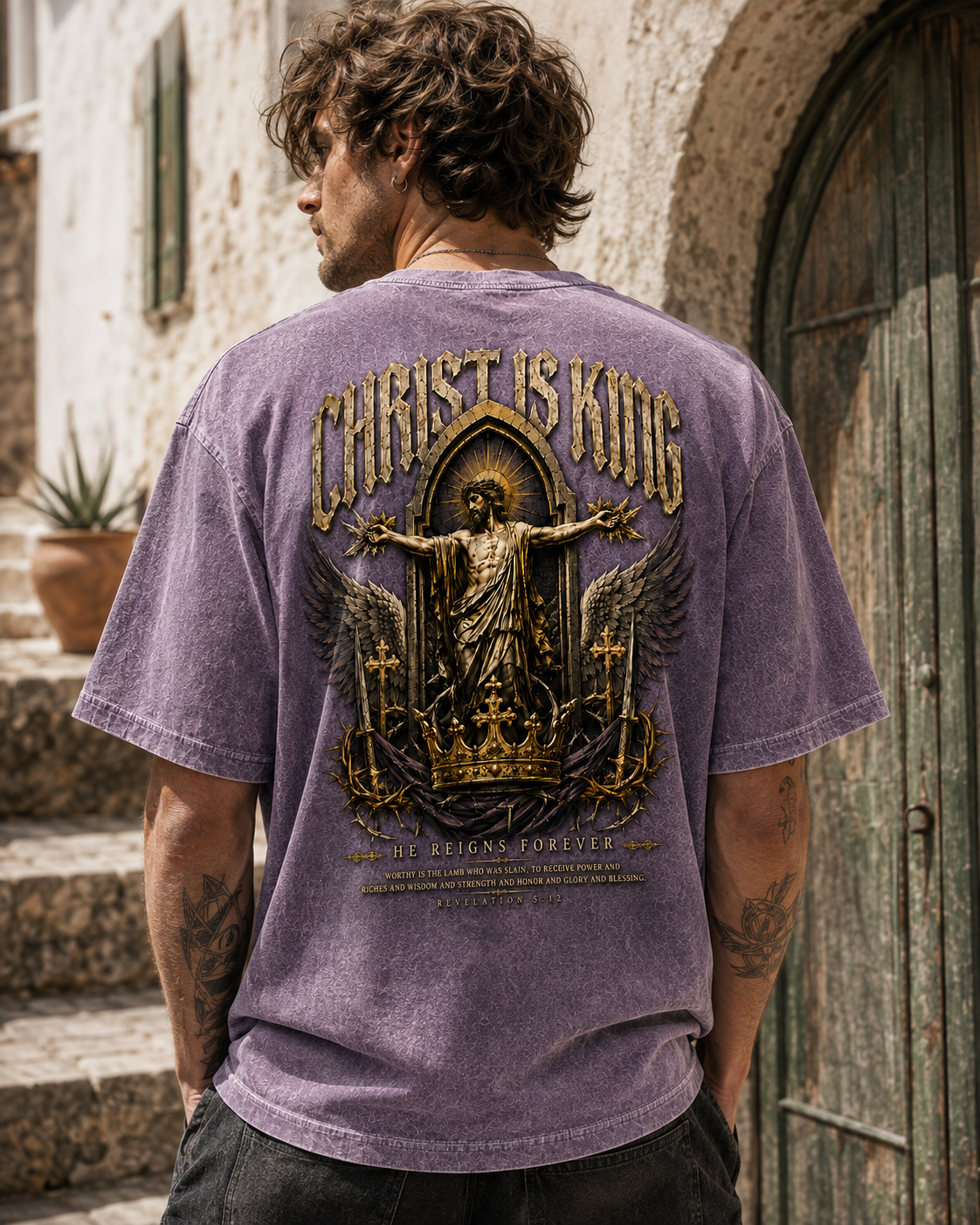 Christ Is King Vintage Graphic Tee