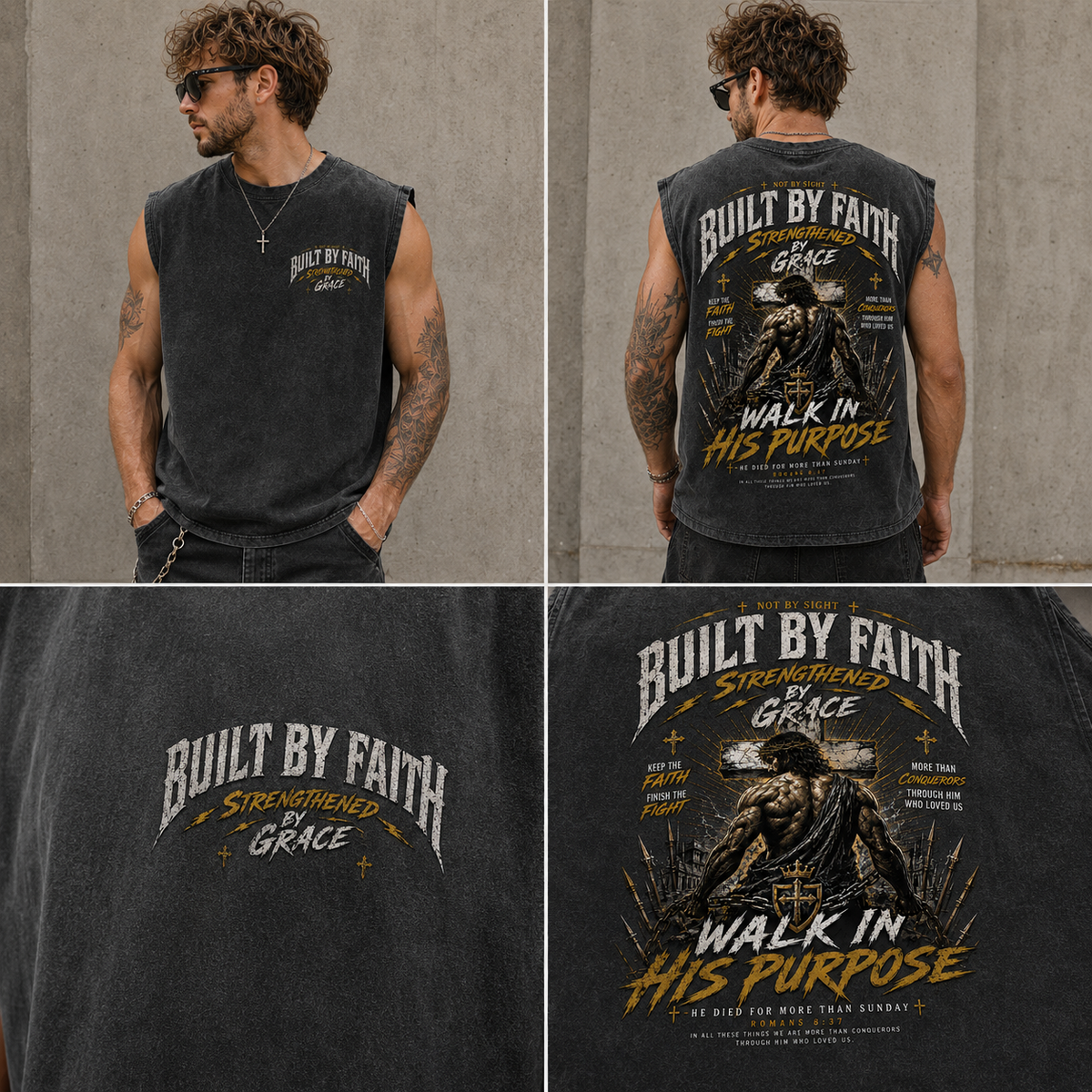 Built by Faith Washed Tank Top