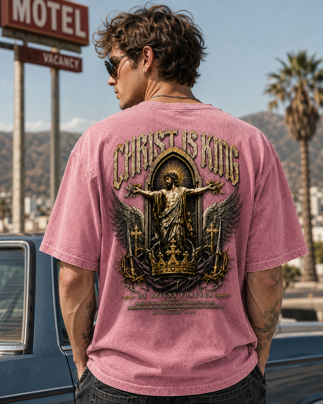 Christ Is King Vintage Graphic Tee